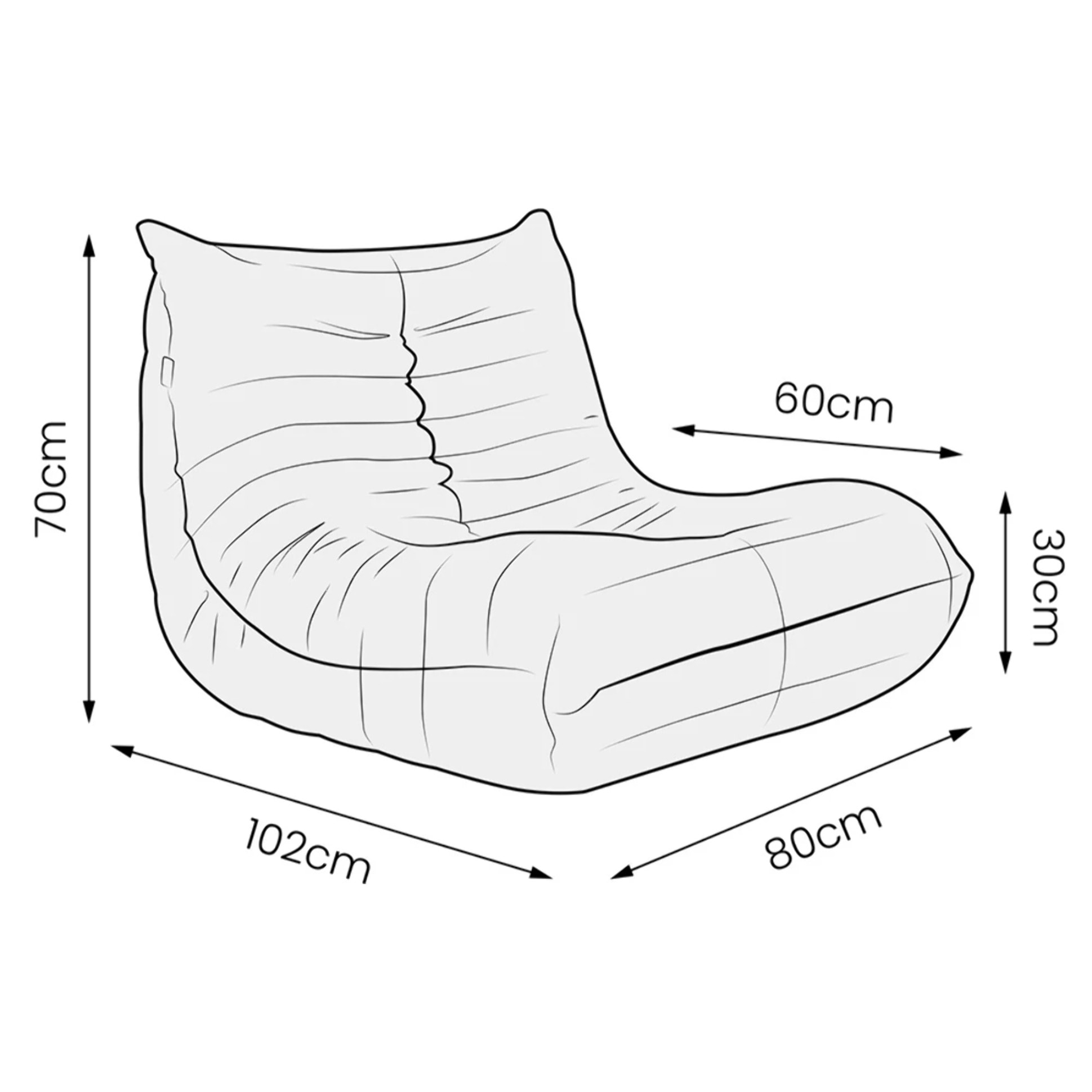 EMILE - Fauteuil en velours côtelé crème