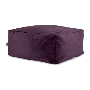 Puf de terciopelo desenfundable CORSO 50x50x25 cm morado