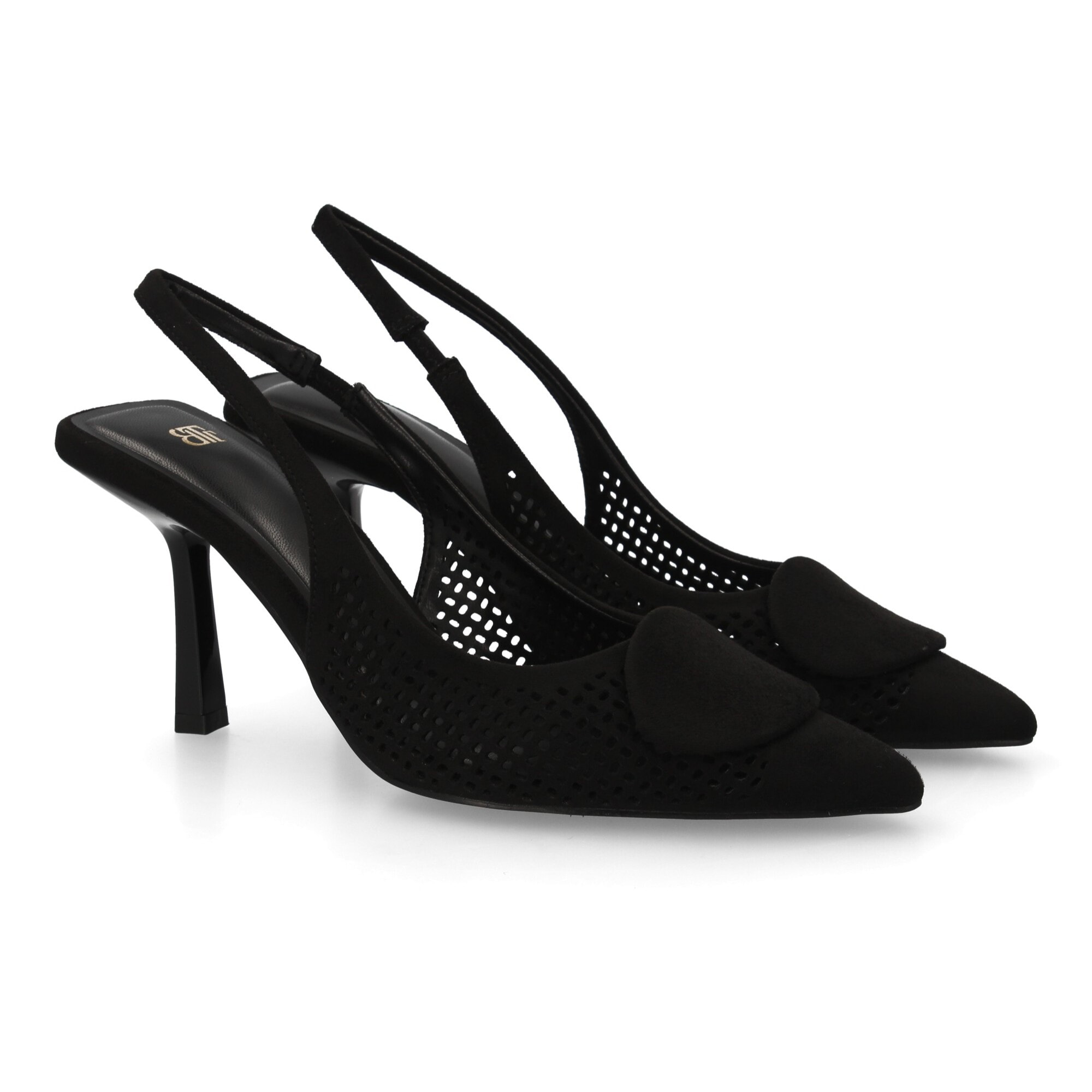 Zapato destalonado calado mujer tacón elegante