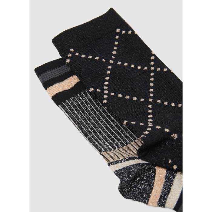 Pack 2 calzini fantasia lurex
