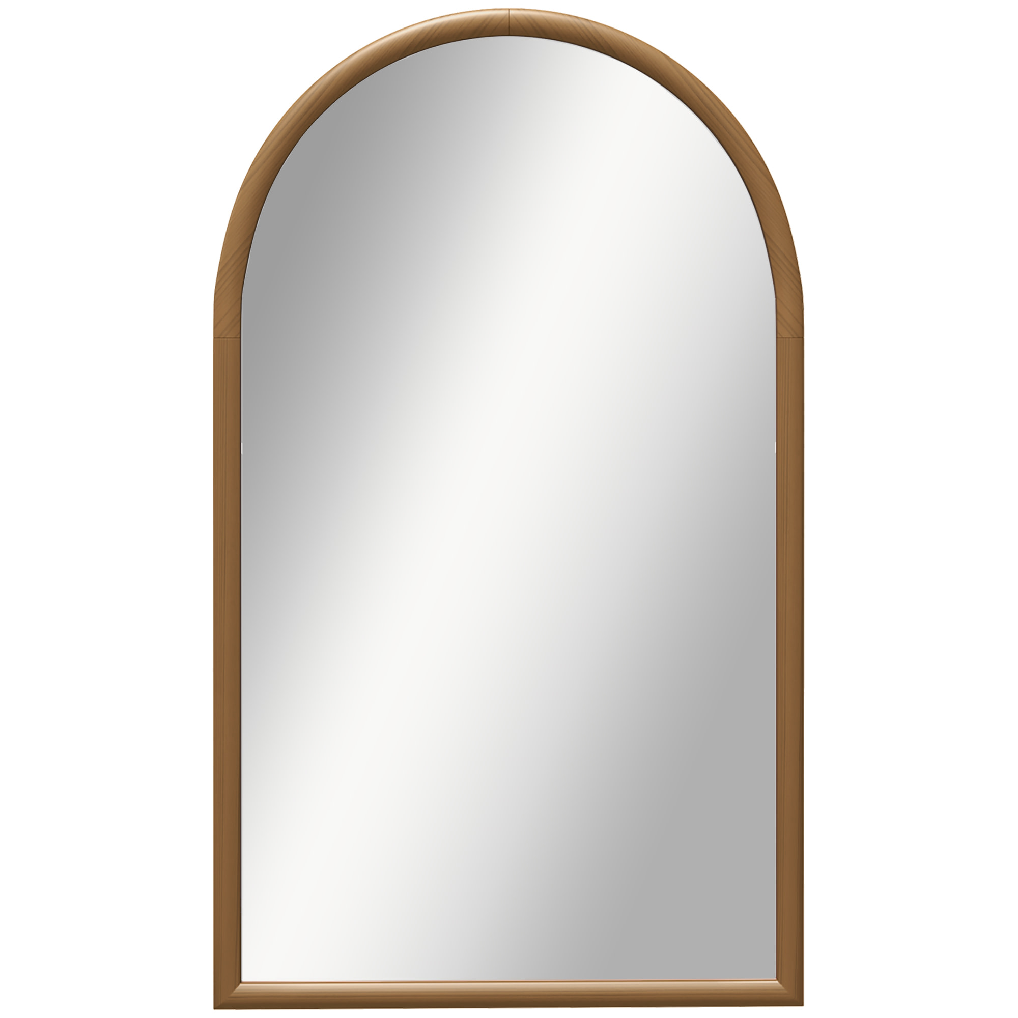 Miroir mural arche bois 110 x 65 cm brun foncé