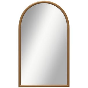 Miroir mural arche bois 110 x 65 cm brun foncé