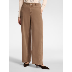 Elena Mirò - Pantaloni wide leg - Marrone