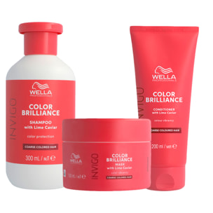WELLA PROFESSIONALS Kit Invigo Color Brilliance Capelli Spessi Shampoo 300ml + Maschera 150ml + Conditioner 200ml
