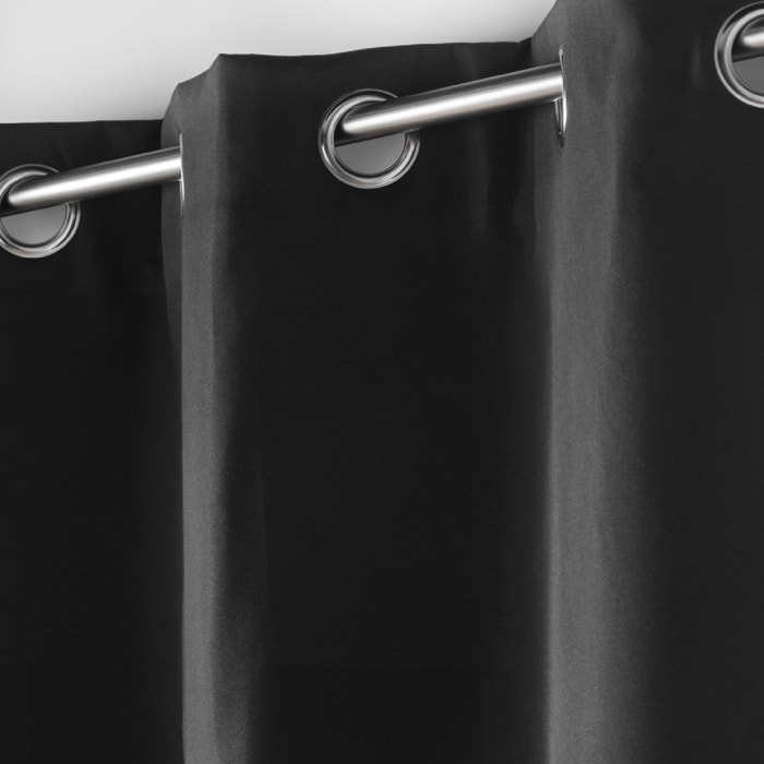 Rideau court isolant thermique - Noir