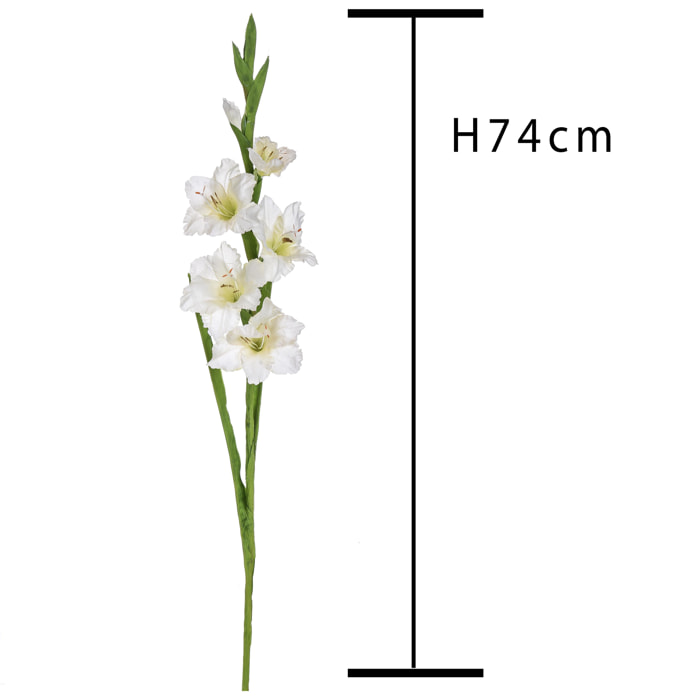 Fiore Di Gladiolo Mini. Altezza 74 Cm - Pezzi 12 - 13X74X7cm - Colore: Altro - Bianchi Dino - Fiori Artificiali