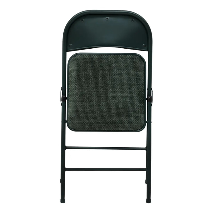 Chaise pliante avec assise renforcée velours Flexy+ vert