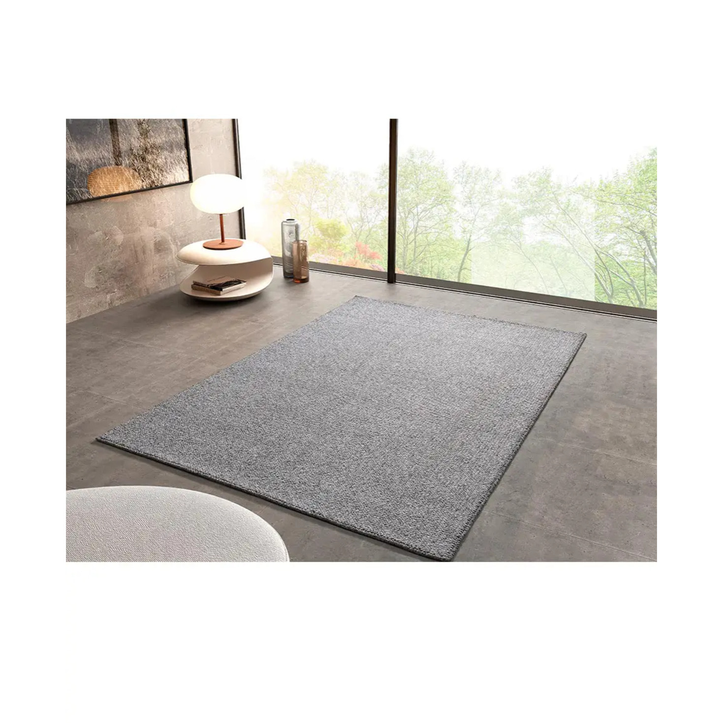 PETRA Alfombra lavable tejido en bucle en plata, varias medidas disponibles.