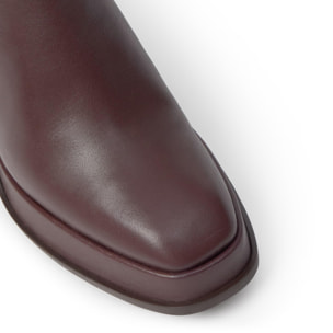 Botín de tacón Bimba en napa con cierre elástico