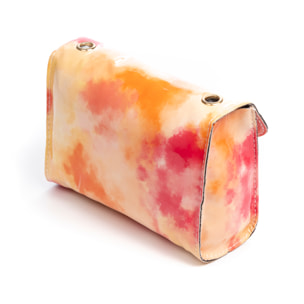 Borsa a tracolla da donna Foglio. Stampa multicolore.