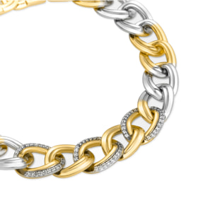 Pulsera con Circonita Brillante acabado oro 18k