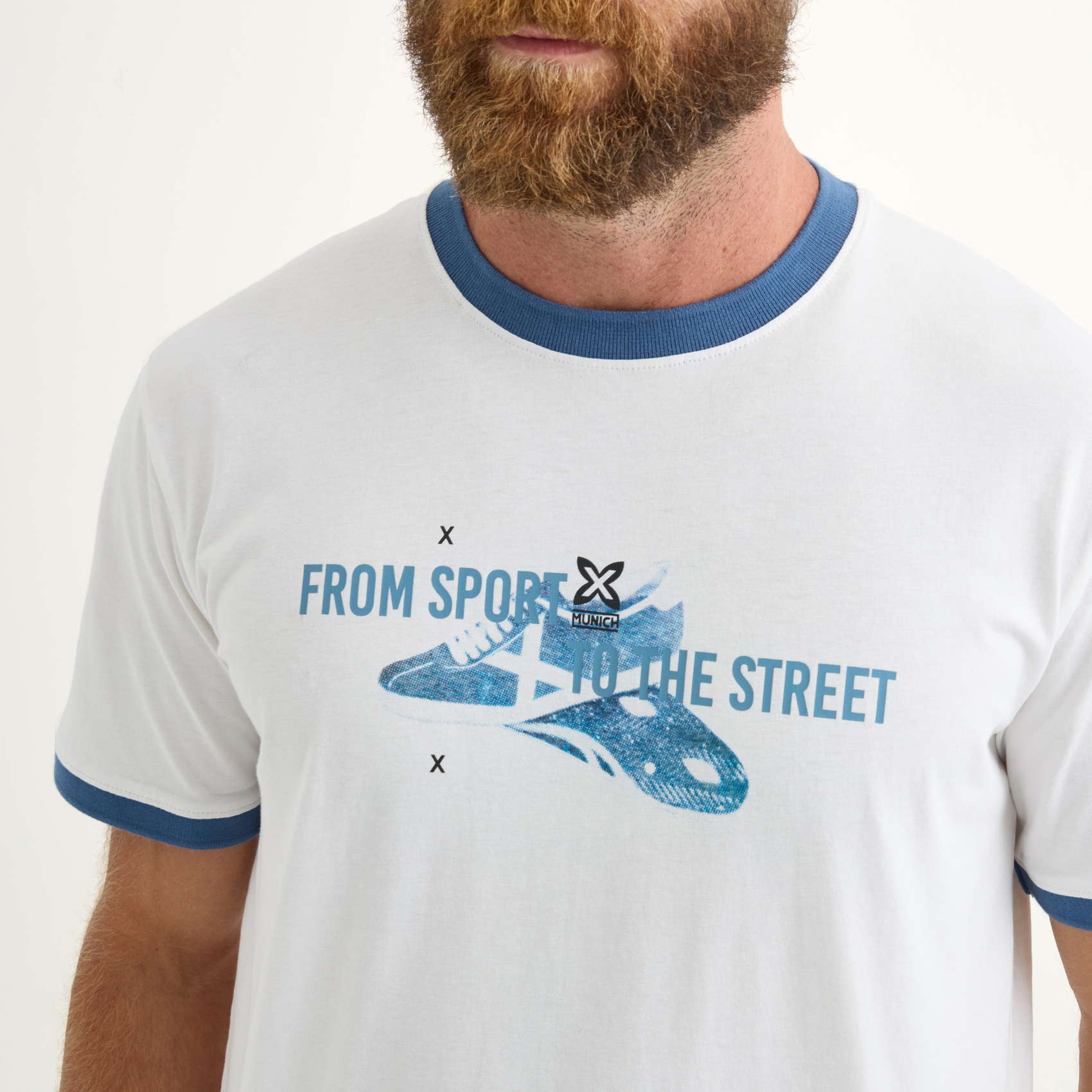 Camiseta MUNICH Barru lifestyle hombre de algodón orgánico blanco