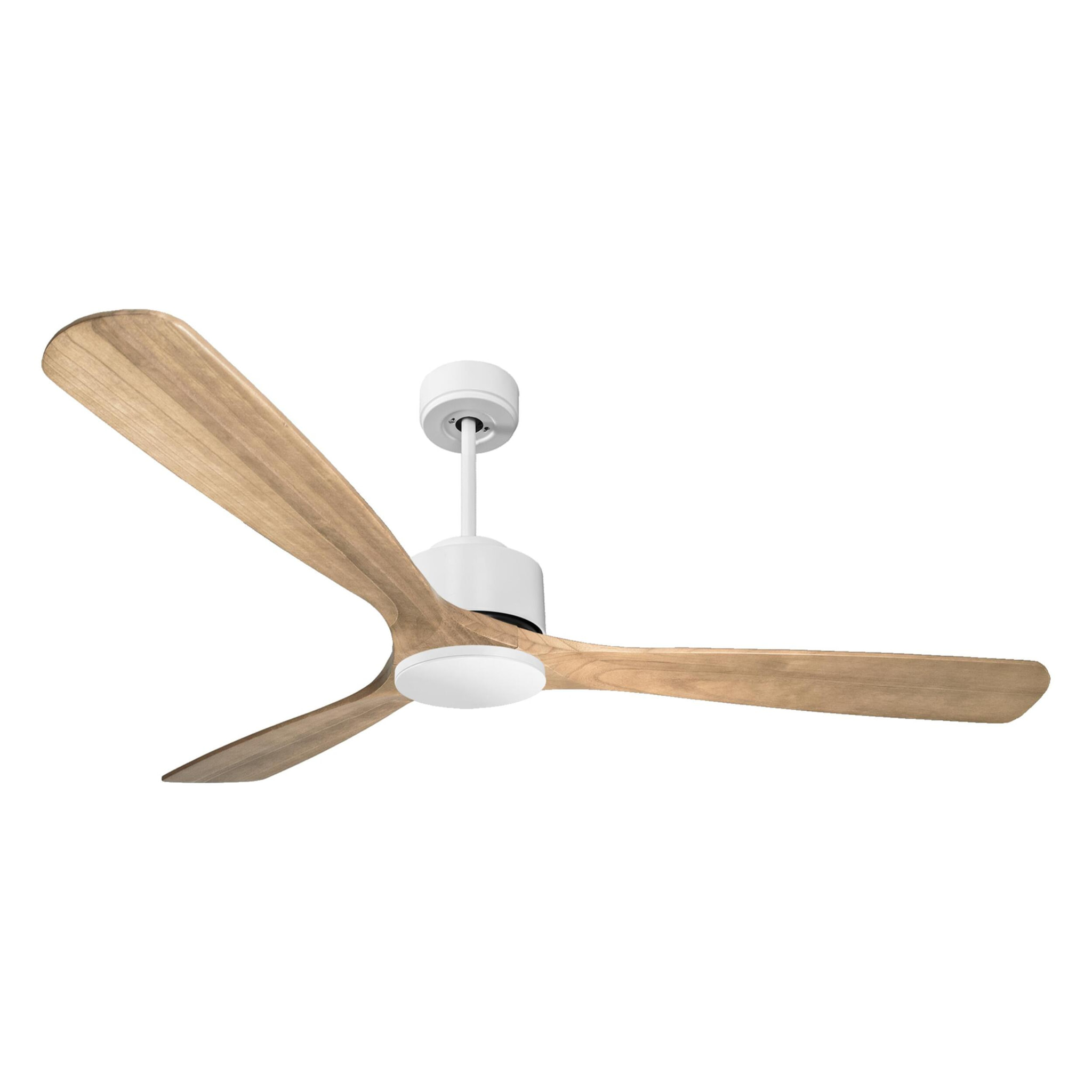 Ventilateur de plafond Réversible  Thermostat Wifi Moteur à courant continu Toits en pente Télécommande Hypersilence Mémoire Shopify Vendible (AUTOMATIQUE) 40   W Blanc
