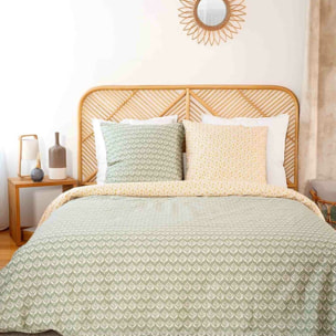 Parure Housse De Couette 3pcs 100% Satin De Coton Bio 78fils Orient