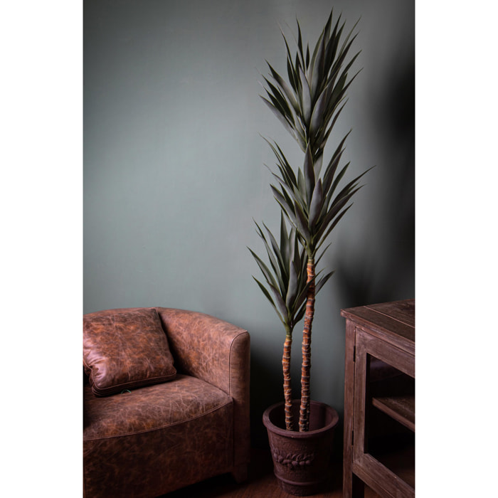 Yucca Per 3 Con Vaso 180 Cm - Pezzi 1 - 90X180X90cm - Colore: Verde - Bianchi Dino - Piante Artificiali