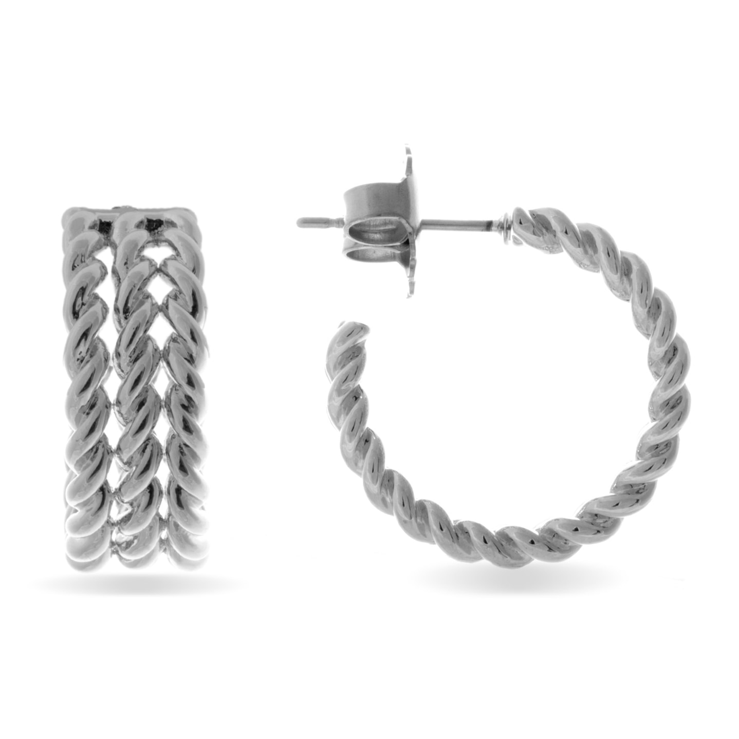 Pendientes acabado plata