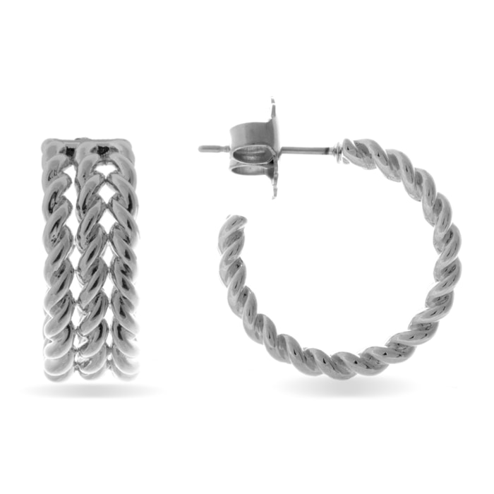 Pendientes acabado plata