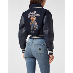 PHILIPP PLEIN Leather Bomber TEDDY