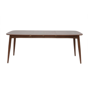 Table à manger extensible noyer L130-190 cm NORDECO