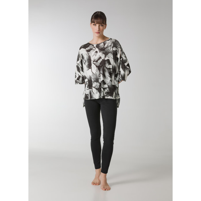 DEHA - T-shirt ALLOVER OVERSIZE T-SHIRT in Viscosa per donna