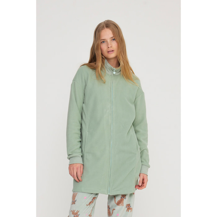 Vestaglia donna roar in pile con zip Noidinotte