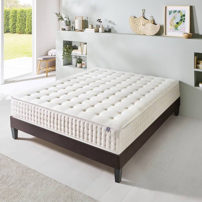Ensemble Matelas Memoire de forme Vendome avec sommier en bois