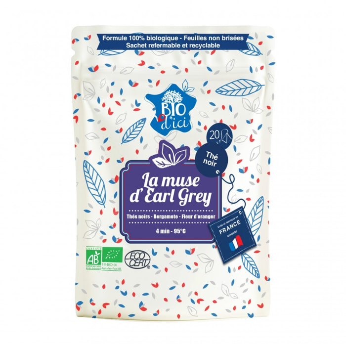 Thé noir Bio La Muse Earl Grey - Infusettes 20x2g