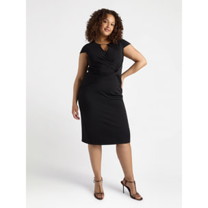 Fiorella Rubino - Vestido de punto con nudo lateral - Negro