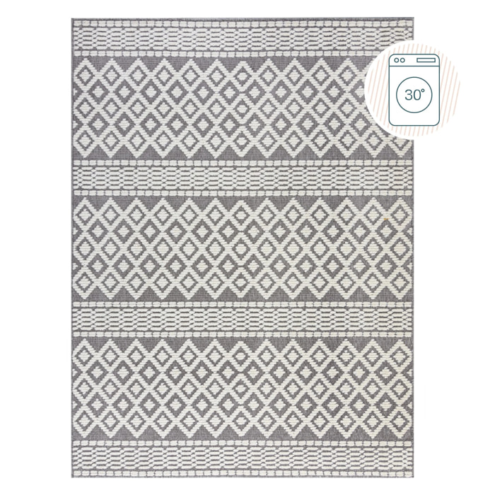 Tapis lavable JHANSI Gris