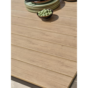 BOSTON - Ensemble repas de jardin 6 places en aluminium