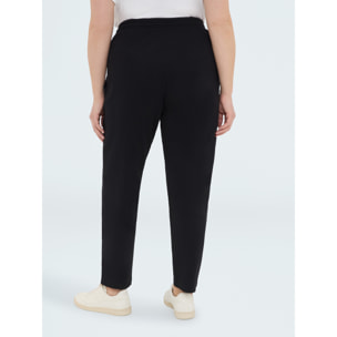 Fiorella Rubino - Joggers de algodón con bandas laterales - Negro