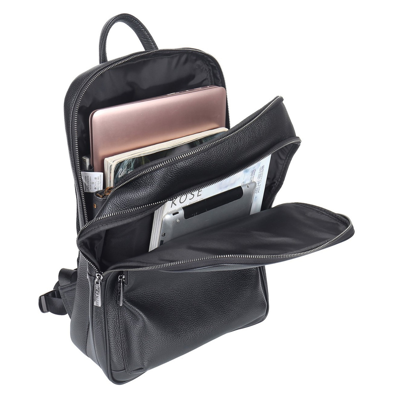 Zaino unisex in vera pelle - Modello False - Casual - 42.0 x 30.0 x 13.0 cm