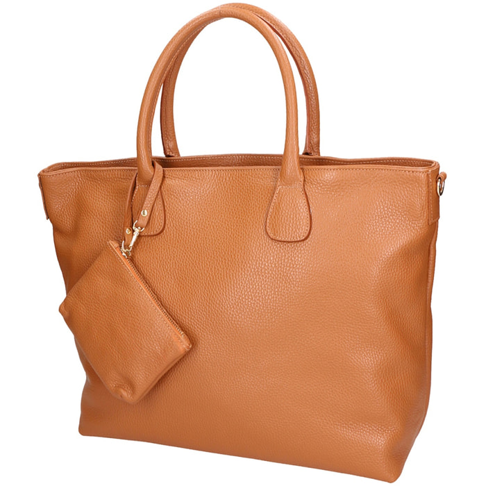 Borsa a mano da donna Made in Italy - Modello Wladimira - Vera pelle - 43.0 x 33.0 x 9.0 cm