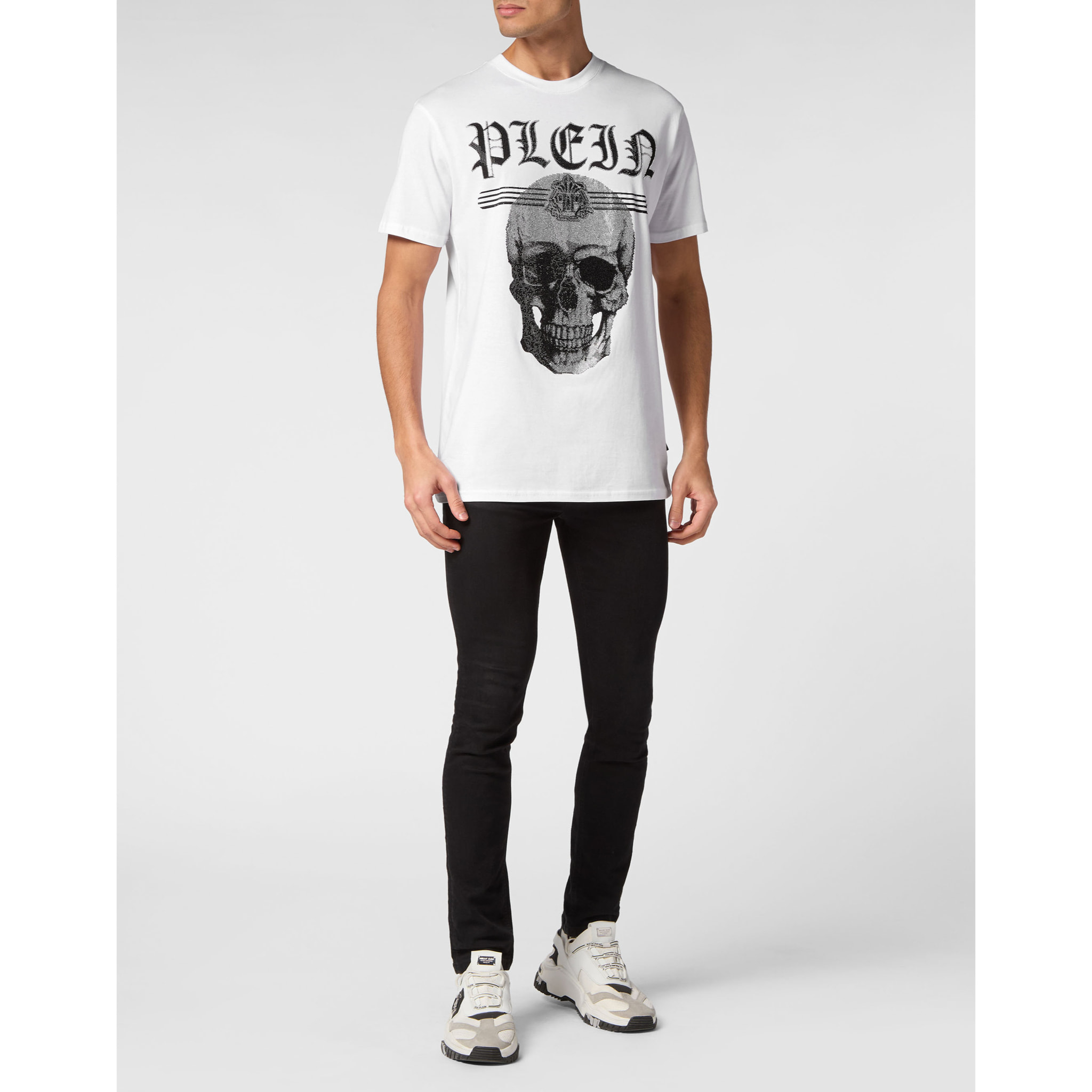 PHILIPP PLEIN Camiseta de cuello redondo y manga corta TATTOO