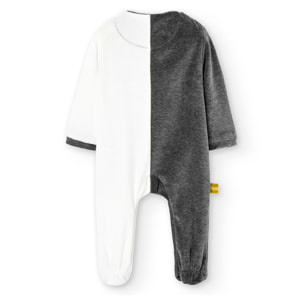 Pelele terciopelo bicolor de bebé -BCI