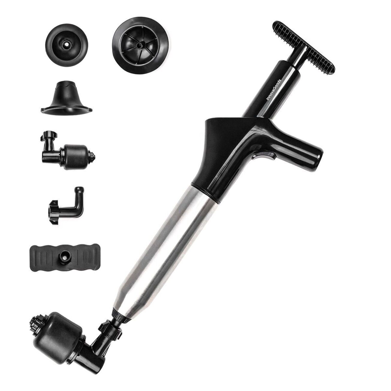 Sturalavandini ad aria compressa ad alta pressione con accessori e manometro 5 in 1 Jetpro InnovaGoods