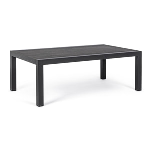 Tavolino da giardino OVIEDO con piano in ceramica e struttura in alluminio antracite, 120×70 cm