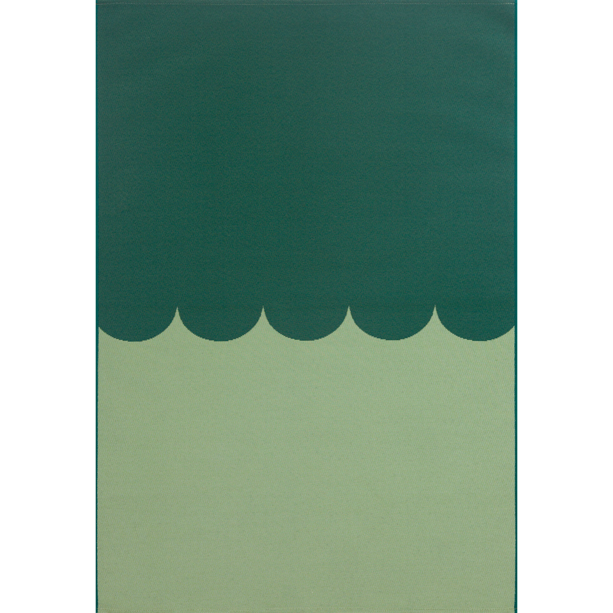 RIVIERA - Tapis intérieur/extérieur à motif festonné vert