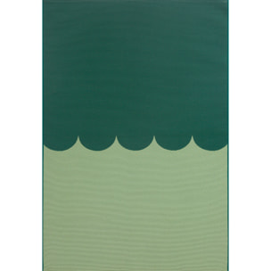 RIVIERA - Tapis intérieur/extérieur à motif festonné vert
