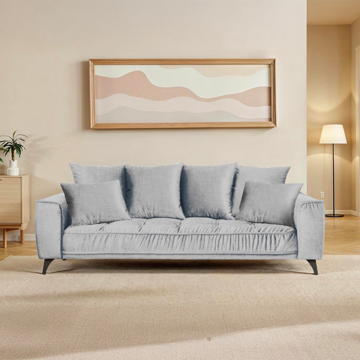 Canapé Tissu Droit Altamo - 3 Places