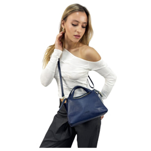 Borsa a mano Cheval Firenze Algedi Mini Blu Scuro