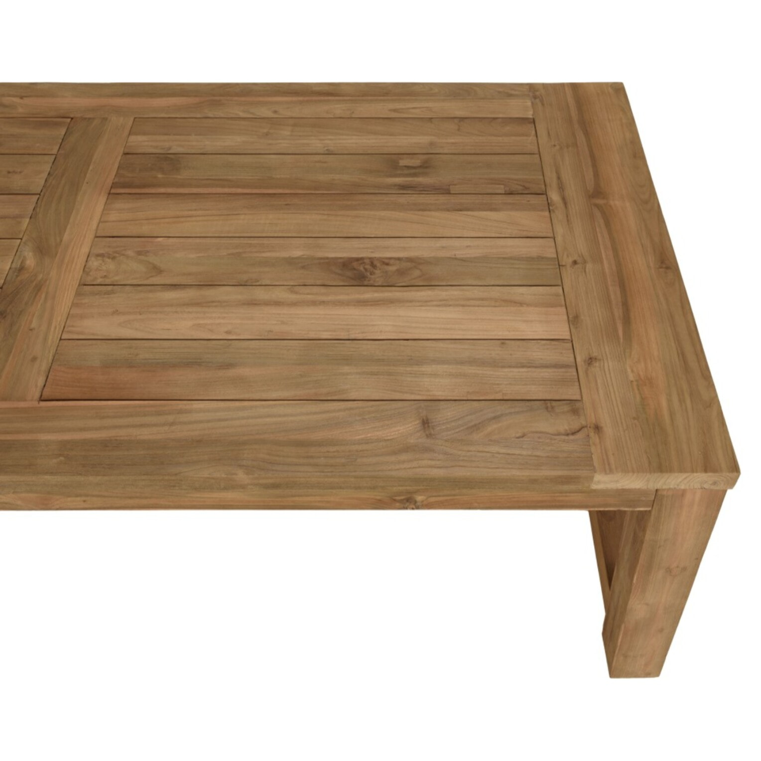 KALLY - Ensemble de jardin en bois teck recyclé rotin synth. pour 8/10 pers