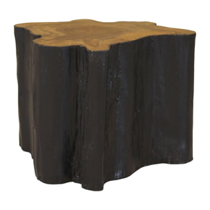 Bout de canapé en bois brûlé 40cm KURO