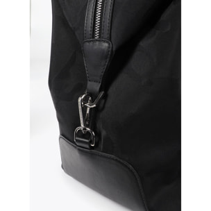 Borsa weekend in nylon jacquard camouflage.