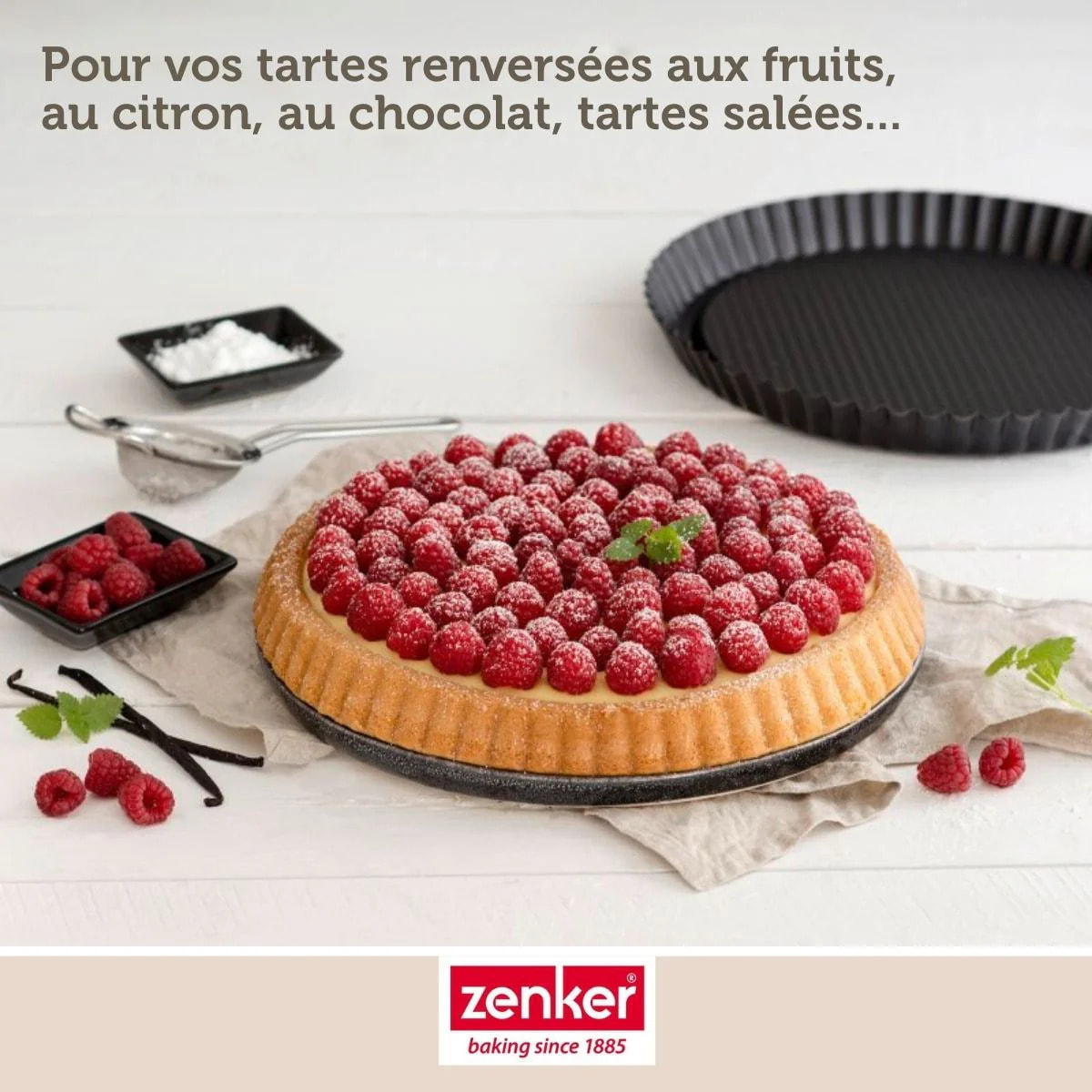 Moule à tarte renversée 28 cm Zenker Black Metallic