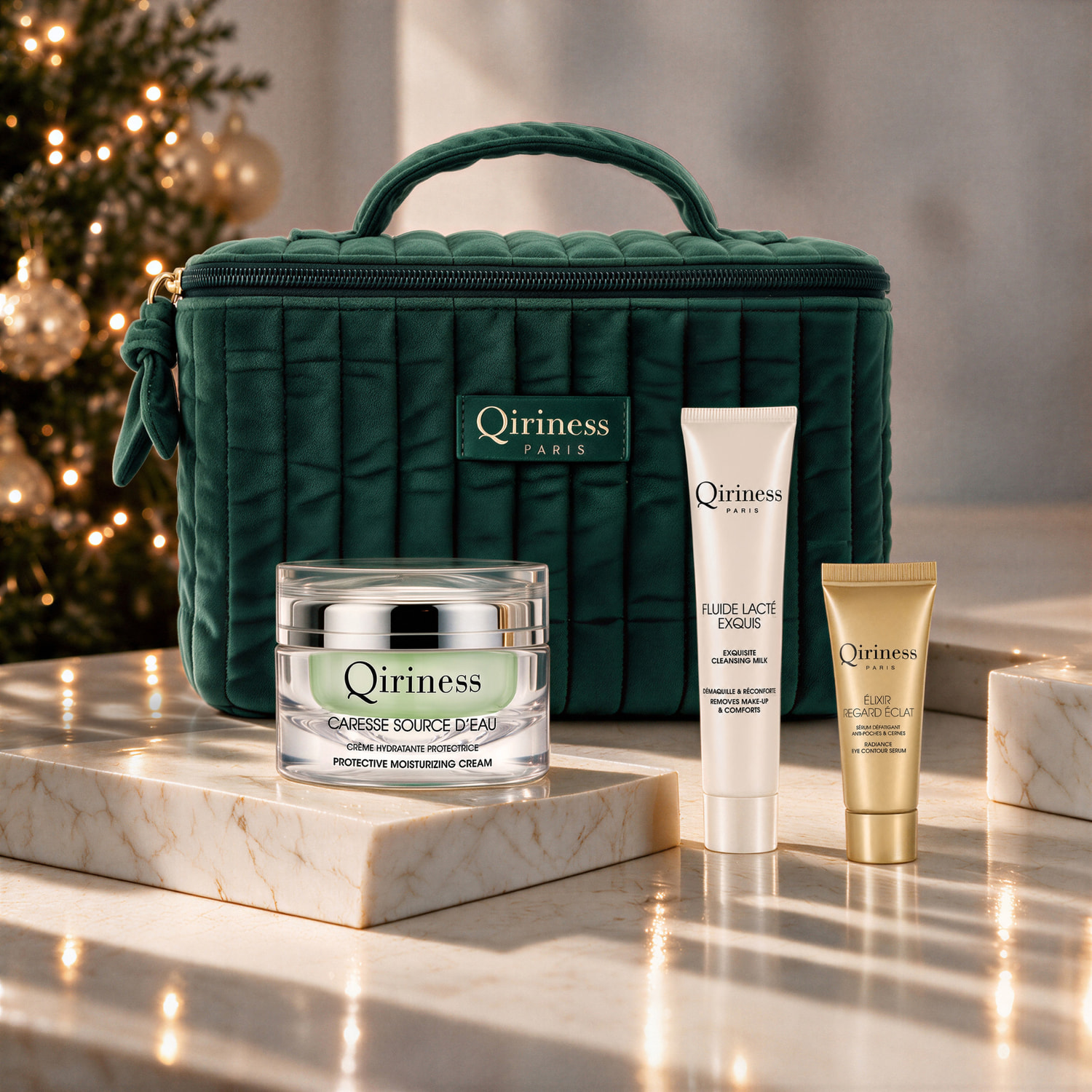 Source d'Eau - Coffret Crème Hydratante Protectrice 50 ml + 2 Produits + Trousse