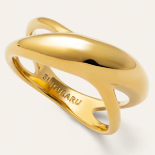 Anillo Ariel Acero Baño Oro