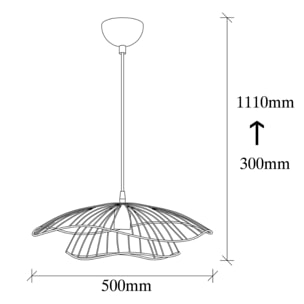 Suspension filaire noire TEO