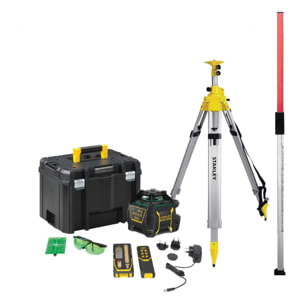 Pack pro niveau laser rotatif double pente - faisceaux rouges - USB-C - DEWALT - DCLE15211RL-QW