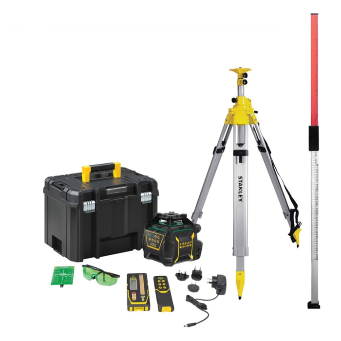 Pack pro niveau laser rotatif double pente - faisceaux rouges - USB-C - DEWALT - DCLE15211RL-QW